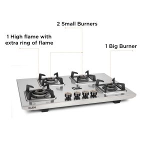 Glen 4 Burner Stainless Steel LPG Gas Stove 1054UTTNDTSS